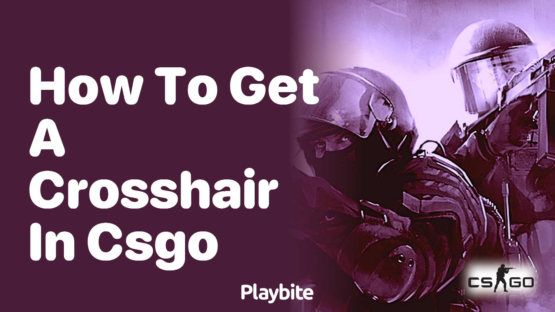 How to get a crosshair in CS:GO