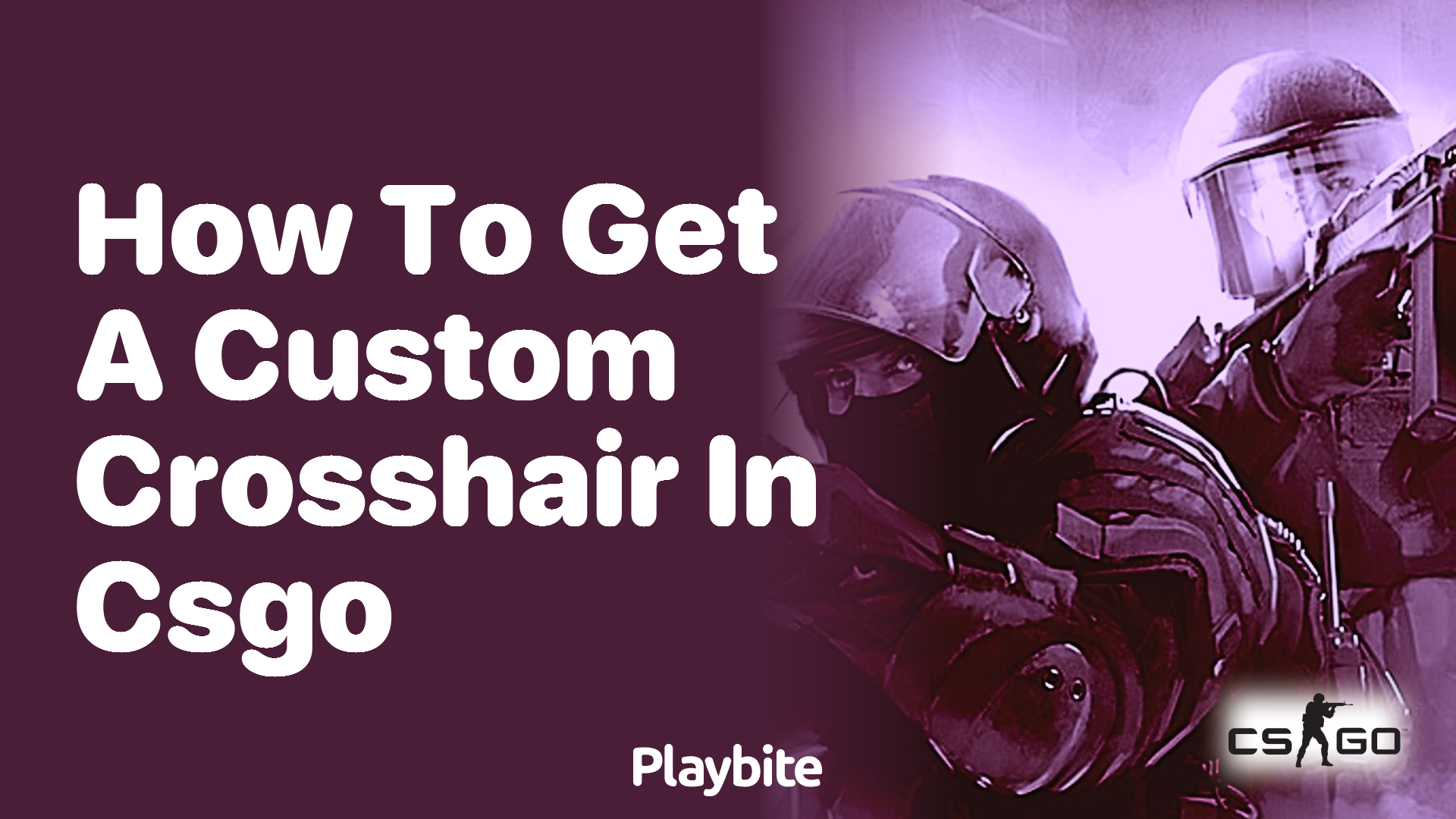 How to get a custom crosshair in CS:GO