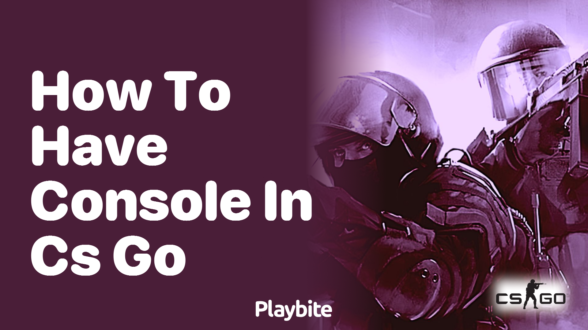 How to enable the console in CS:GO