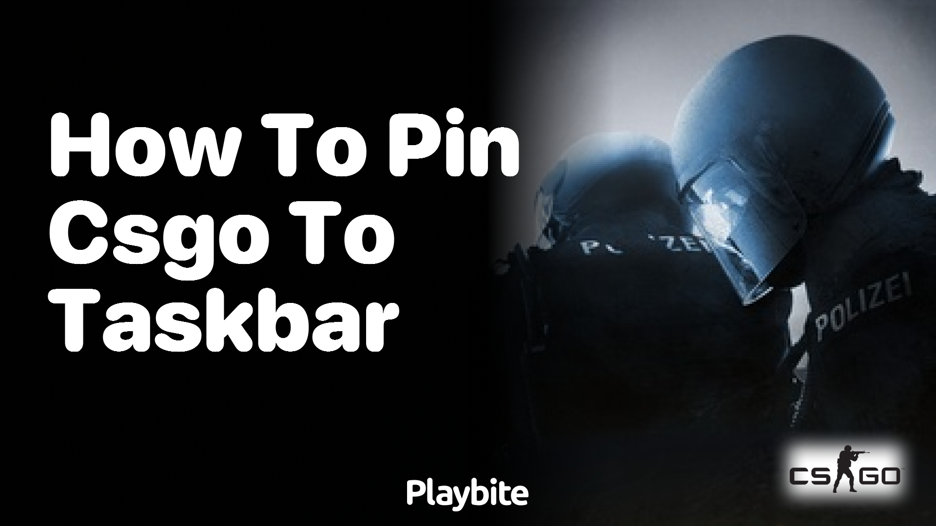 How to pin CS:GO to the taskbar